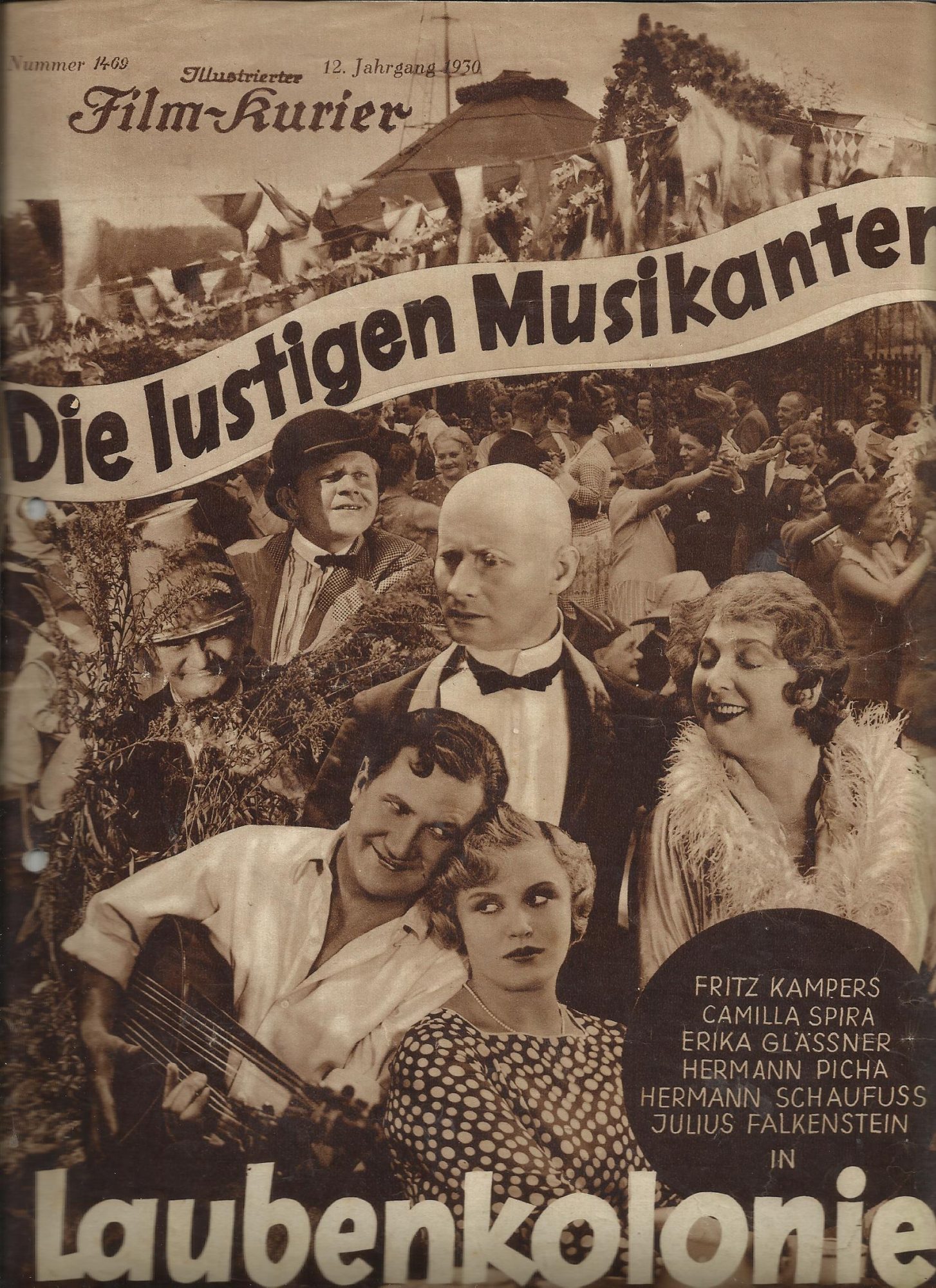 1469: Die lustigsten Musikanten ( Max Obal ) Valesca Stock, Fritz Kampers, Hermann Picha, Camilla Spira, Erika Glässner, Julius Falkenstein, Hermann Schaufuß, Luise Werckmeister, Gerhard Dammann, Hans Ritter