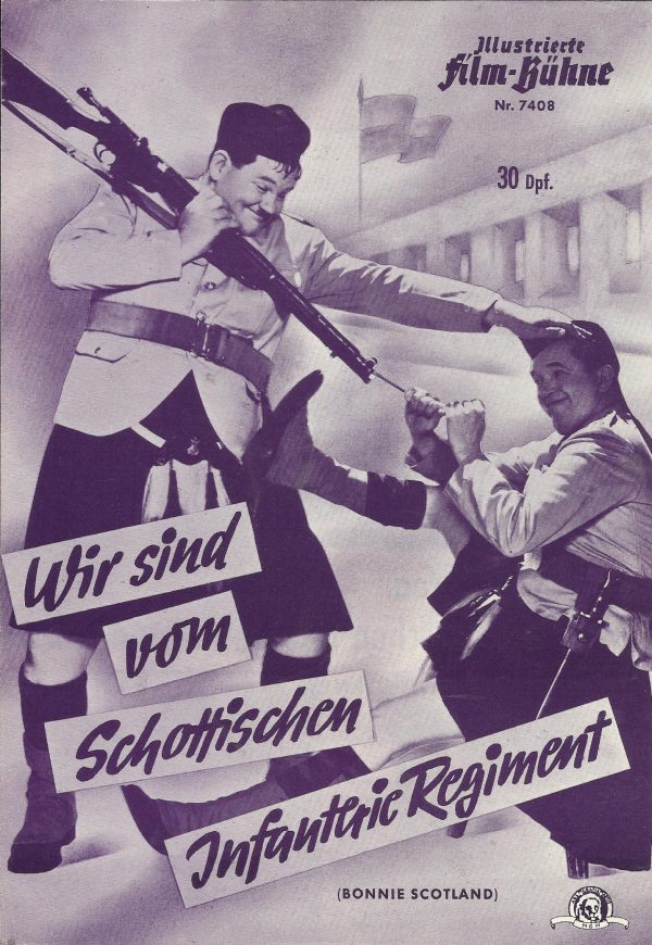 7408: Wir sind vom Schottischen Infanterie Regiment ( James W. Horne ) Stan Laurel, Oliver Hardy, June Lang, William Janney, Anne Grey, Vernon Steel, James Finlayson, David Torrence, Maurice Black, Daphne Pollard, Mary Gordon, Lionel Belmore
