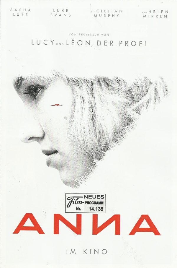 14138: ANNA ( Luc Besson ) Sasha Luss, Helen Mirren, Luke Evans, Cillian Murphy, Adrian Can, Lera Abova, Alexander Petrov, Nikita Pavlenko, Anna Krippa, Aleksey Maslodudov, EricGodon, Ivan Franek, Jean-Baptiste Puech, Aliison Wheeler, Andrew Howard