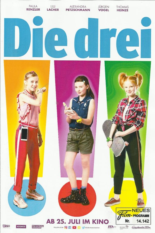 14142: Die Drei !!! ( Viviane Andereggen ) Lilli Lacher, Alexandra Petzschmann, Paula Renzler, Jürgen Vogel, Thomas Heinze, Hinnerk Schönemann, Sylvester Groth, Bibiana Beglau, Armin Rohde, Oskar Keymer, Jeanne Goursaud, Daniele Rizzo, Kailas Mahadeva, Ru