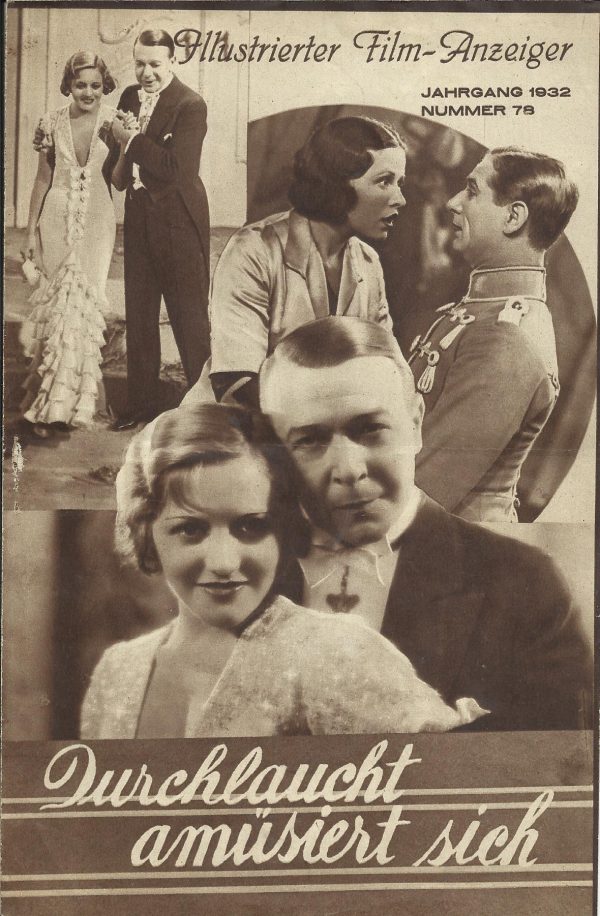 078: Durchlaucht amüsiert sich ( Conrad Wiene ) Georg Alexander, Lien Deyers, Trude Berliner, Tibor von Haimay, Hans Junkermann, Else Reval, Ernst Wurmser, Ida Perry, Karl Platen, Antonie Jaeckel, Rio Nobile, Maria von Tasnady, Ludwig Flaschner, Betty Iso