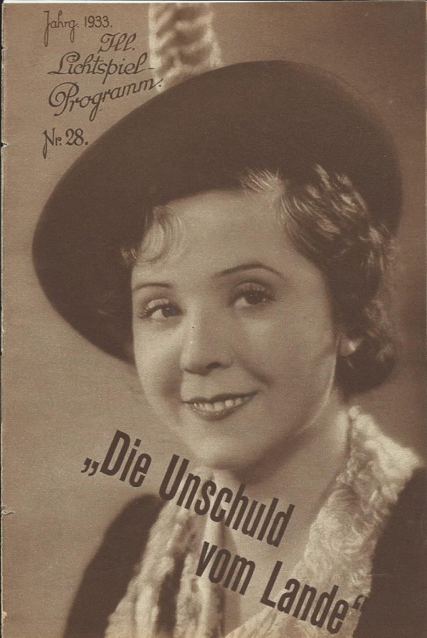 028: Die Unschuld vom Lande ( Carl Boese ) Lucie Englisch, Ralph A. Roberts, Alexa von Engström, Curt Vespermann, Oskar Sabo, Heinz Wemper, Hilde Koller, Bruno Ziener