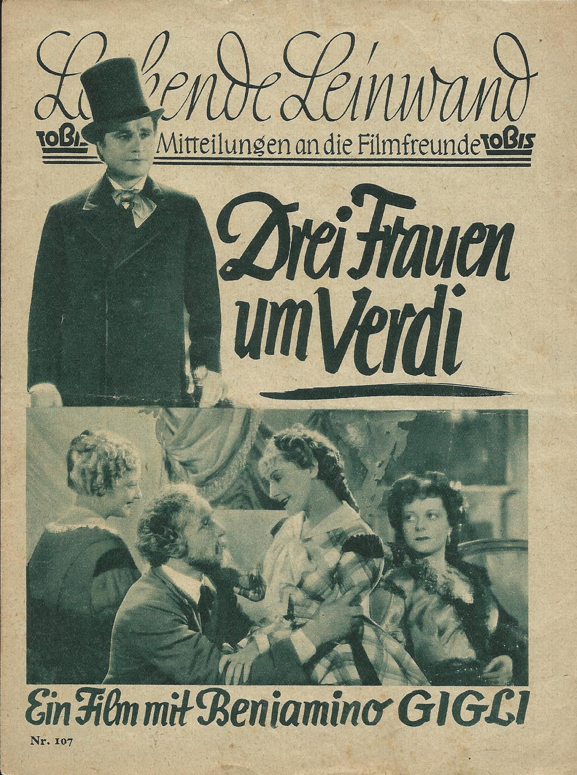 107: Drei Frauen um Verdi, Beniamino Gigli, Maria Cebotari, Gaby Morlay, Germana Paolieri, Fosco Giachetti,