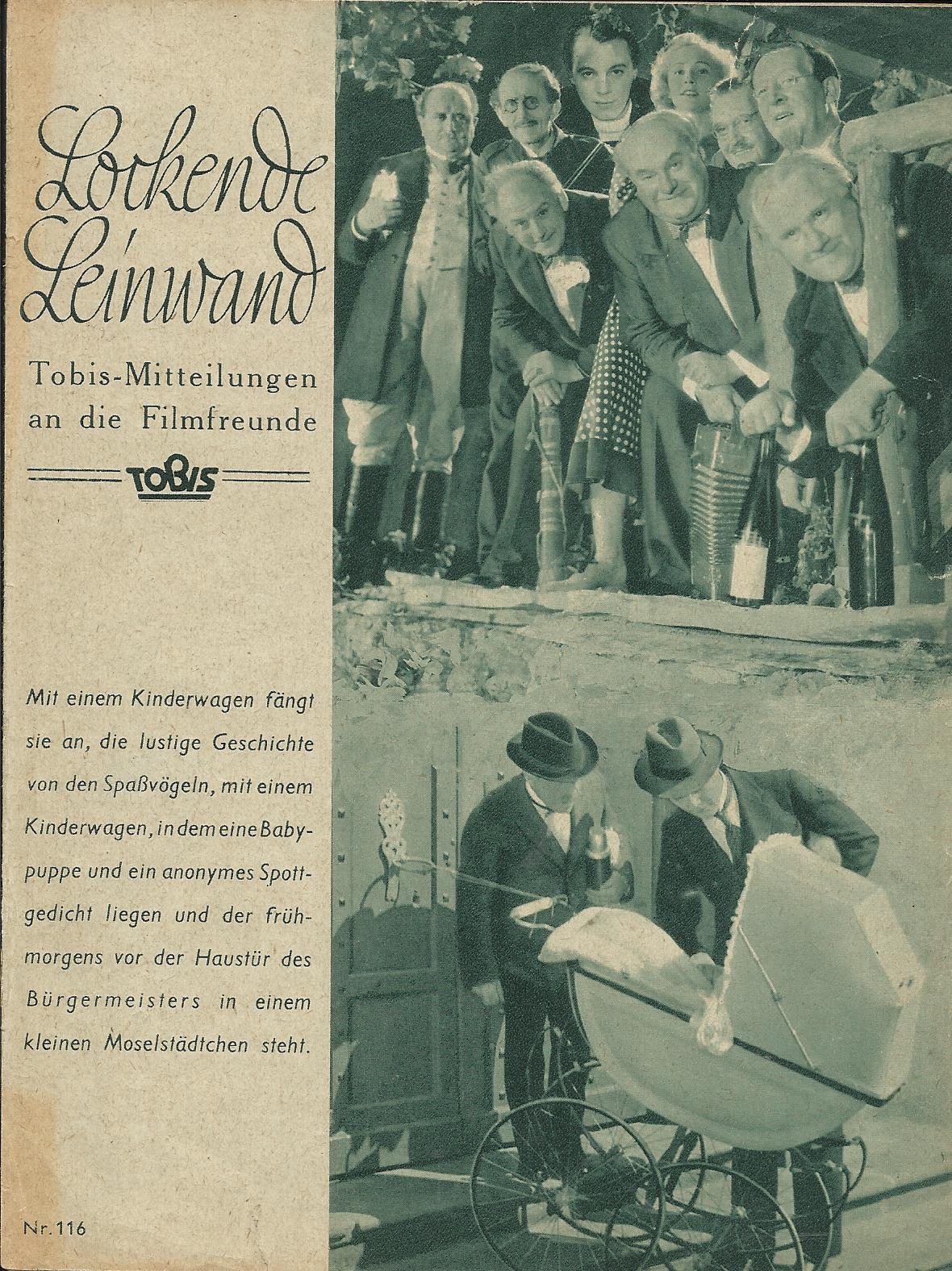 116: Spassvögel ( Fritz Peter Buch ) Dinah Grace, Fita Benkhoff, Fritz Kampers, Heinz Schorlemmer, Fritz Odemar, Aribert Wäscher, Leo Peukert, Karl Ettlinger, Oscar Sabo