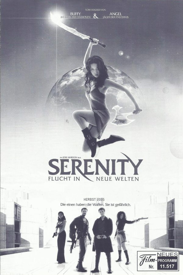 11517: Serenity Flucht in neue Welten ( Joss Whedon ) Nathan Fillion, Gina Torres, Alan Tudyk, Morena Baccarin, Adam Baldwin, Jewel Staite, Sean Maher, Summer Glau, Ron Glass, Chiwetel Ejiofor, David Krumholtz, Michael Hitchcock