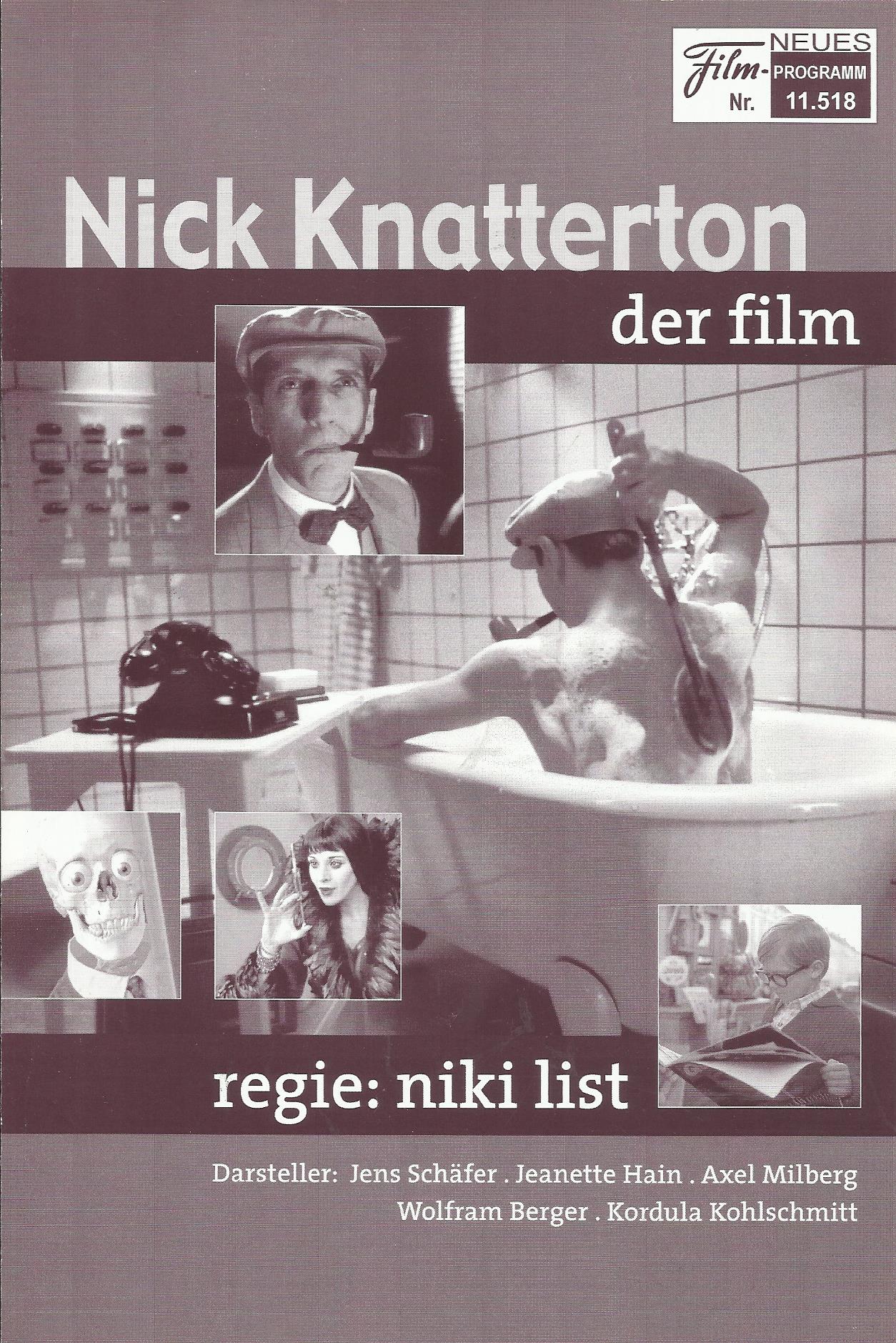 11518: Nick Knatterton - Der Film ( Niki List, MarkusO. Rosenmüller ) Jens Schäfer, Benjamin Seidel, Jeanette Hain, Axel Milberg, Wolfram Berger, Kordula Kohlschmitt