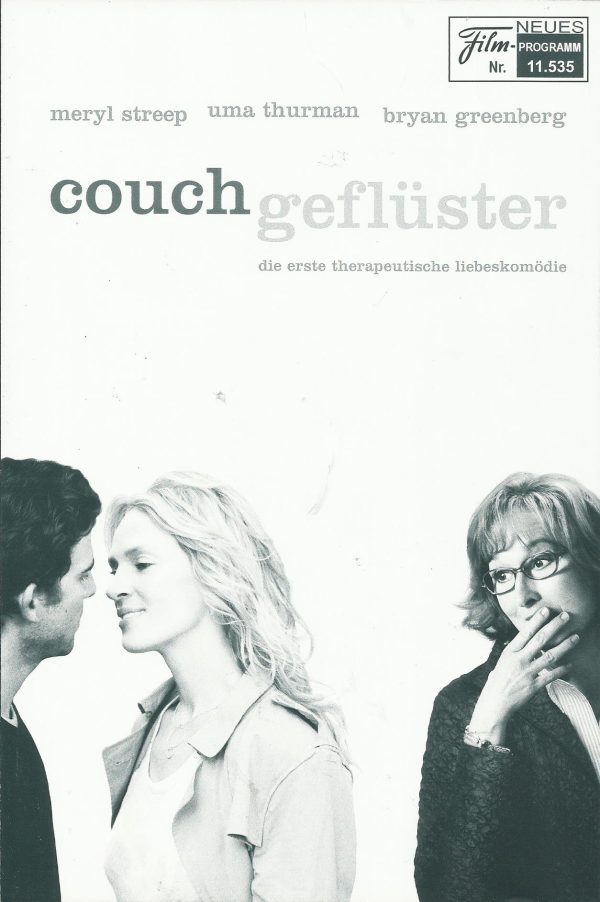 11535: couch geflüster - Die erste therapeutische Liebeskomödie ( Ben Younger ) Meryl Streep, Uma Thurman, Bryan Greenberg, Jon Abrahams, Annie Parisse, Aubrey Dollar, Zak Orth, Jerry Adler, Doris Belack, Ato Essandoh, Lotte Mandel, Will McCormack