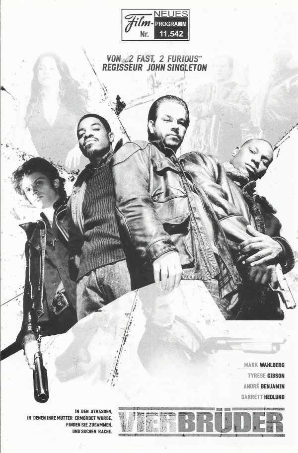 11542: Vier Brüder ( John Singleton ) Mark Wahlberg, Tyrese Gibson, Andre Benjamin, Garrett Hedlund, Terrence Howard, Josh Charles, Sofia Vergara, Chiwetel Ejiofor
