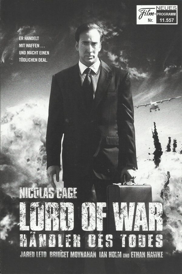 11557: Lord of War - Händler des Todes ( Andrew Niccol ) Nicolas Cage, Ethan Hawke, Jared Leto, Bridget Moynahan, Ian Holm, Sammi Rotibi, Shake Tukhmanyan, Jean-Pierre Nshanian, Chi Zhang Yi, Annelene Terblanche, Eamonn Walker