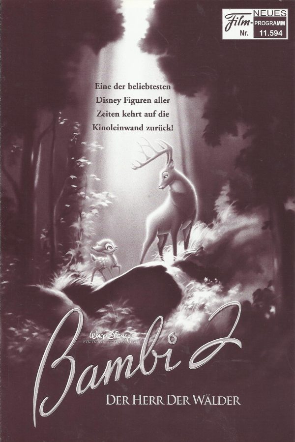 11594: Bambi 2 - Der Herr der Wälder ( Walt Disney ) Thomas Fritsch, Luka Andres, Wilfried Herbst, Bruno Schubert, Jannis Michel, Anna-Marie Fassbender, Adrian Kilian, Celina Gaschina, Lea Mariage, Michael Pan, Gundi Eberhardt, Schaukje Könning