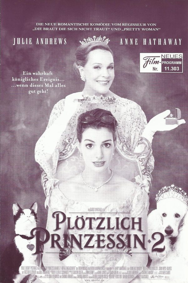 11303: Plötzlich Prinzessin 2 ( Garry Marshall ) Anne Hathaway, Julie Andrews, Hector Elizondo, Heather Matarazzo, Chris Pine, Callum Blue, Kathleen Marshall, John Rhys-Davies, Tom Poston, Raven, Larry Miller, Caroline Goodall