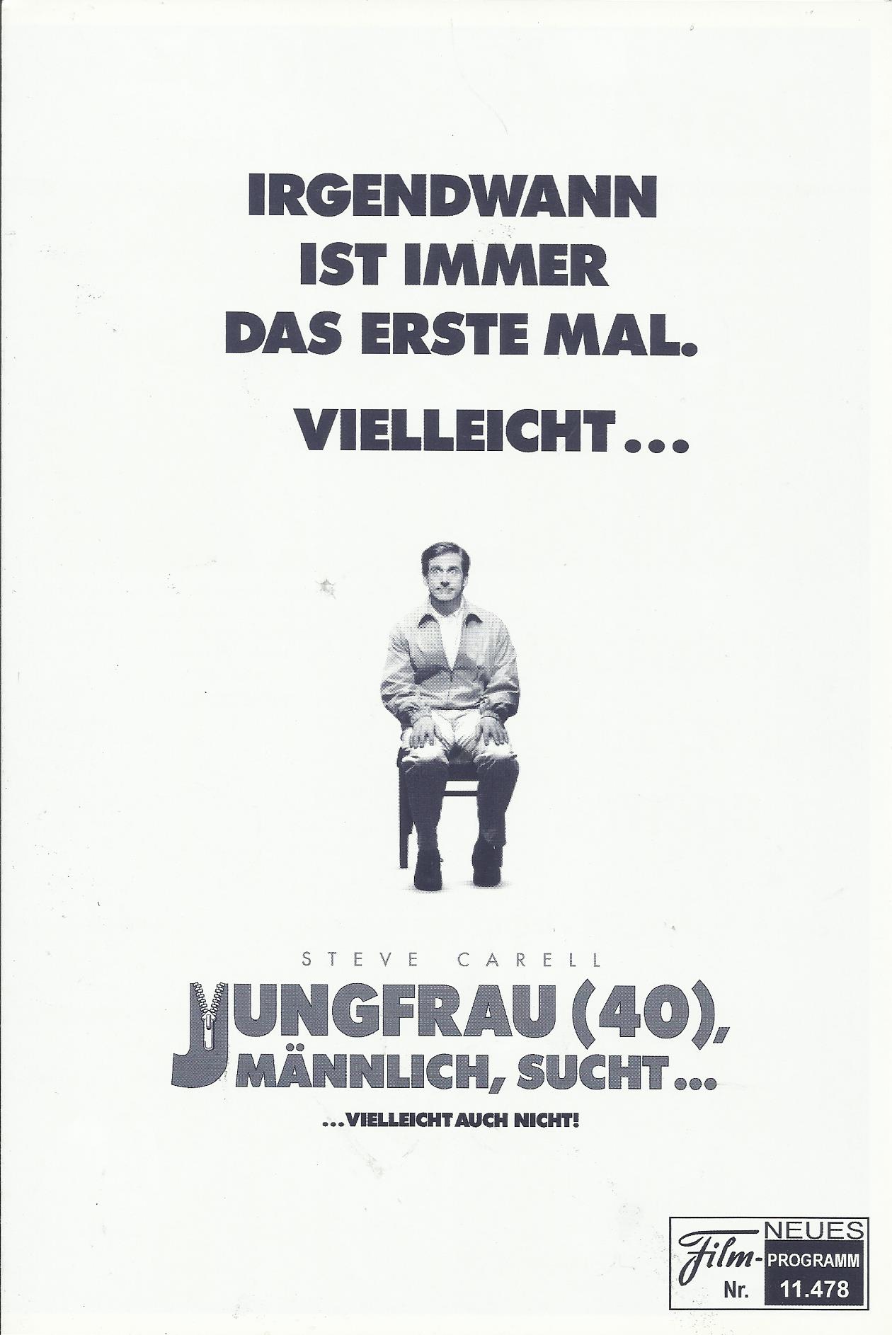 11478: Jungfrau (40), Männlich sucht ... ( Judd Apatow ) Steve Carell, Catherine Keener, Paul Rudd, Romany Malco, Seth Rogen, Shelley Malil