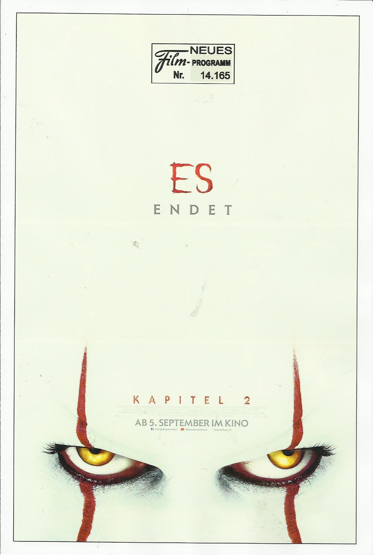 14165: ES - Kapitel 2 ( Stephen King ) Finn Wolfhard, Bill Skarsgard, Jessica Chastain, James McAvoy, Andy Bean, Isaiah Mustafa, Teach Grant, Sophia Lillis, Jack Dylan Grazer, Wyatt Oleff, Bill Hader, Jake Weary, Jaeden Martell, Jay Ryan, Jeremy Ray Ta
