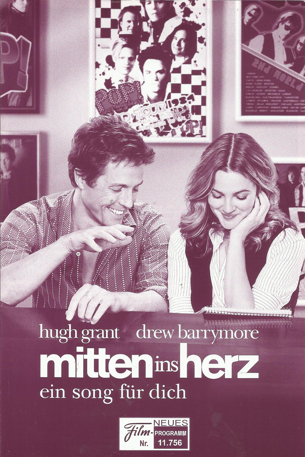 11756: mitten ins herz - ein song für dich ( Marc Lawrence ) Hugh Grant, Drew Barrymore, Brad Garrett, Kristen Johnston, Campbell Scott, Haley Bennett, Scott Porter, Daniel Stewart Sherman, Aasif Mandvi, Matthew Morrison, Jason Antoon, Jeremy Karson, Emma