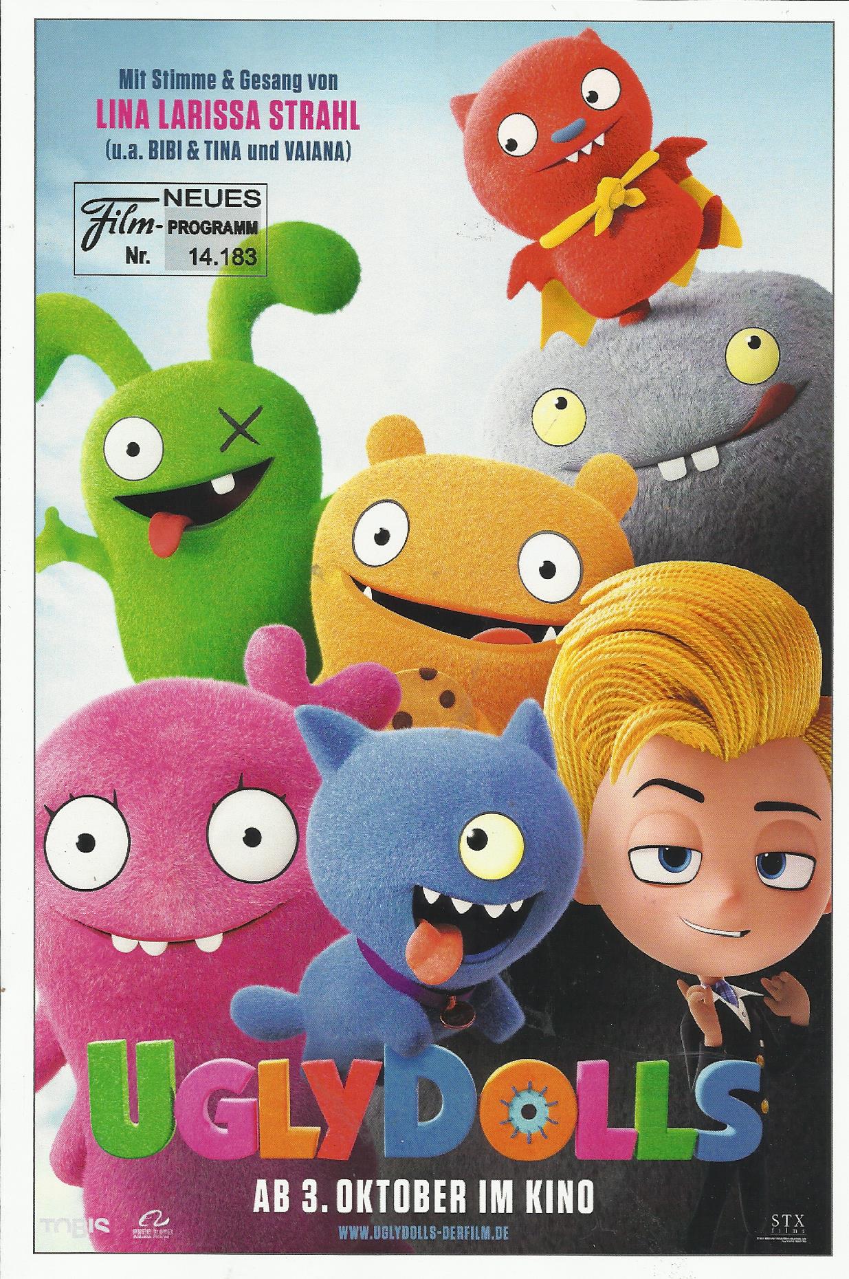 14183: Ugly Dolls ( Kelly Asbury ) Pitbull, Ice-T, Kelly Clarkson, Blake Shelton, Leehom Wang, Wanda Sykes, Gabriel Iglesias, Emma Roberts, Kelly Asbury, Jane Lynch, Natalie Martinez, Stephen Zimpel, Bebe Rexha, Charli XCX, Lizzo, Nick Jonas