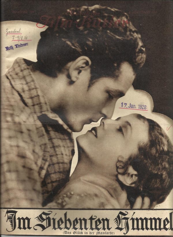 784: Im Siebenten Himmel ( Frank Borzage ) Janet Gaynor, Charles Farrell, David Butler, Marie Mosquinni, Albert Gran, Gladys Brodwell, Emilie Chotard, Ben Bard,