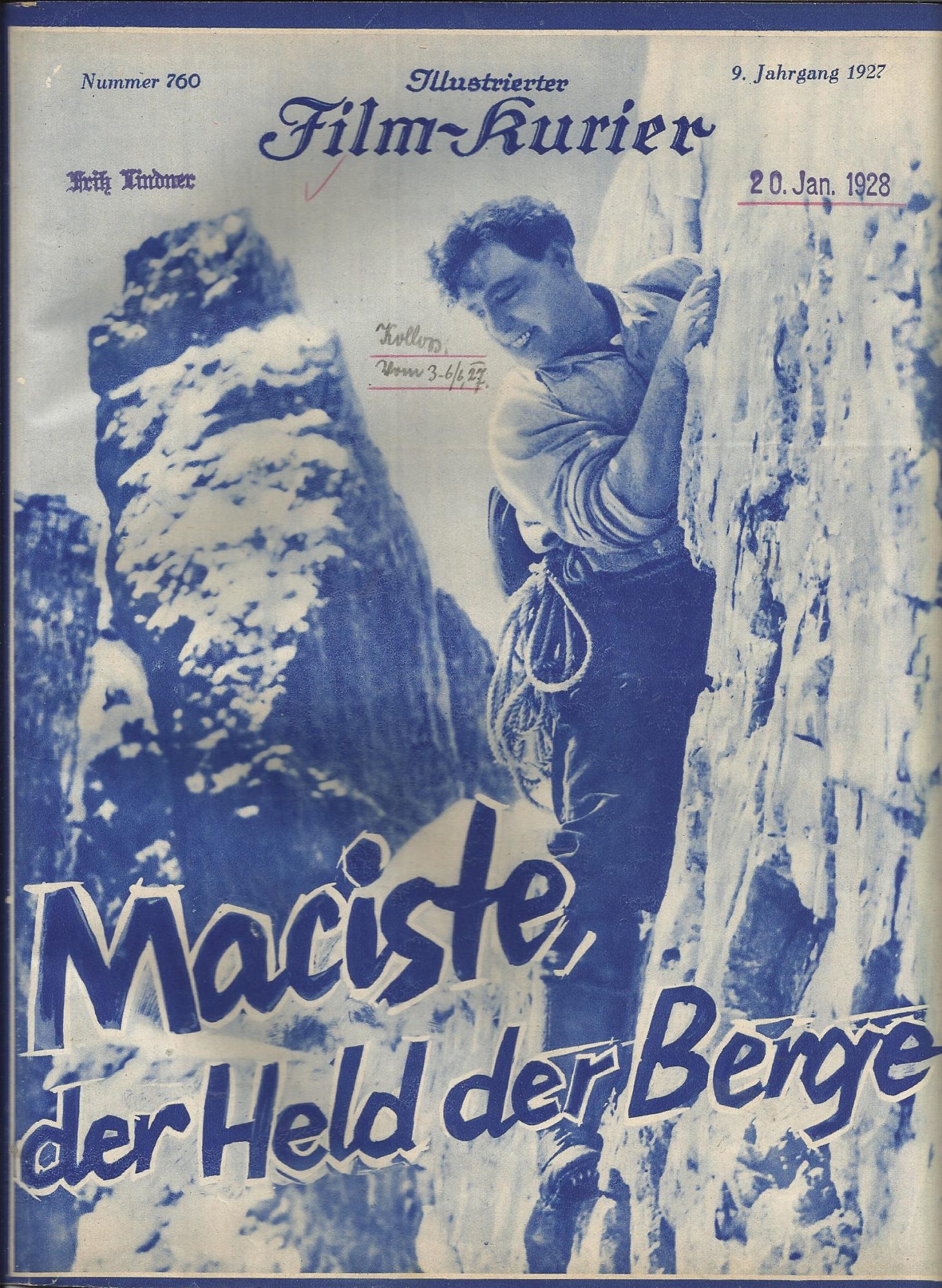 760: Maciste, der Held der Berge ( Guido Brignone ) Bartolomeo Pagano, Maud Fair, Richard Ewert, Vanna Dardos, Renee Connard, FredyHumbert, Beppo, Mario Sarcone, Pierre Barrabeau