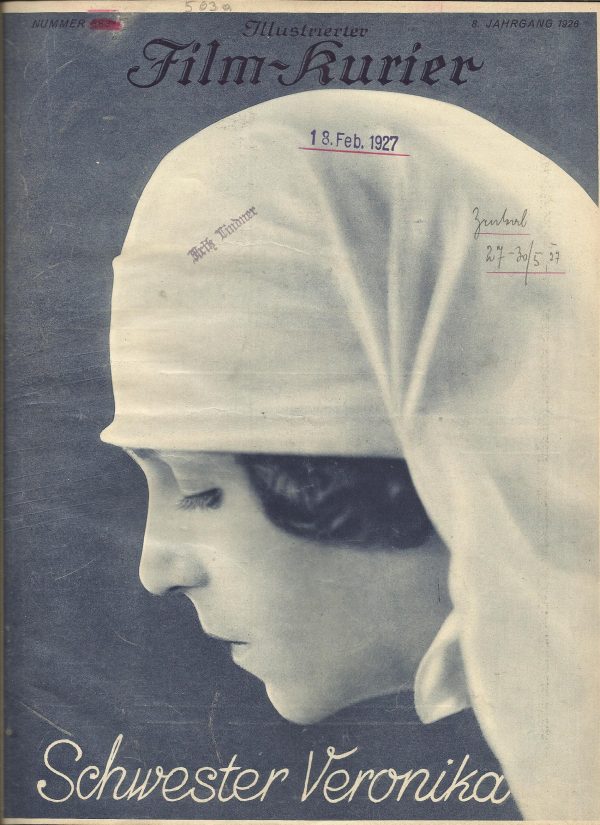 503: a: Schwester Veronika ( Gerhard Lamprecht ) Aud Egede Nissen, Paul Richter, Hilde Maroff, Arne Weel, Marie Peterson, Paul Morgan, Berthold Reißig, Dr. Rothauser, Robert Leffler, Emilie Kurz, Käthe Haak, Paul Bildt, Ernst Behmer, Fee Wachsmuth