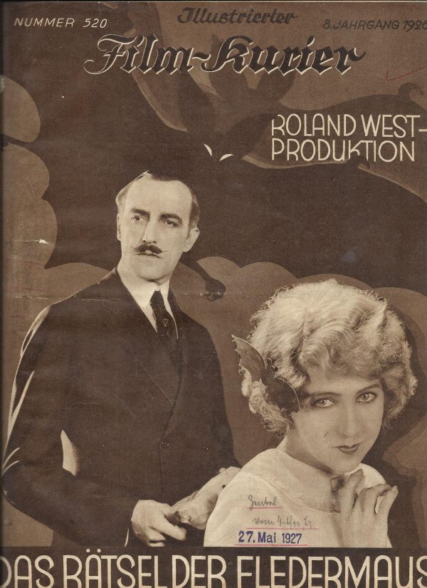 520: Das Rätsel der Fledermaus ( Roland West ) André de Beranger, Charles Herzinger, Arthur Houseman, Emily Fitzroy, Jewel Carmen, Jack Pickford, Louise Fazenda, Robert Mc Kim, Sojin Kamiyama, Tullio Carminati, Eddie Gribbon, Lee Shumway