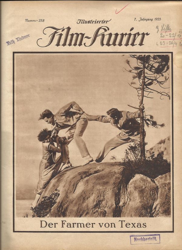 258: Der Farmer von Texas ( Joe May ) Christian Bummerstädt, Mady Christians, Edward Burns, Clara Greet, Willy Fritsch, Hans Junkermann, Lilian Hall-Davis, Pauline Garon, Frieda Richard