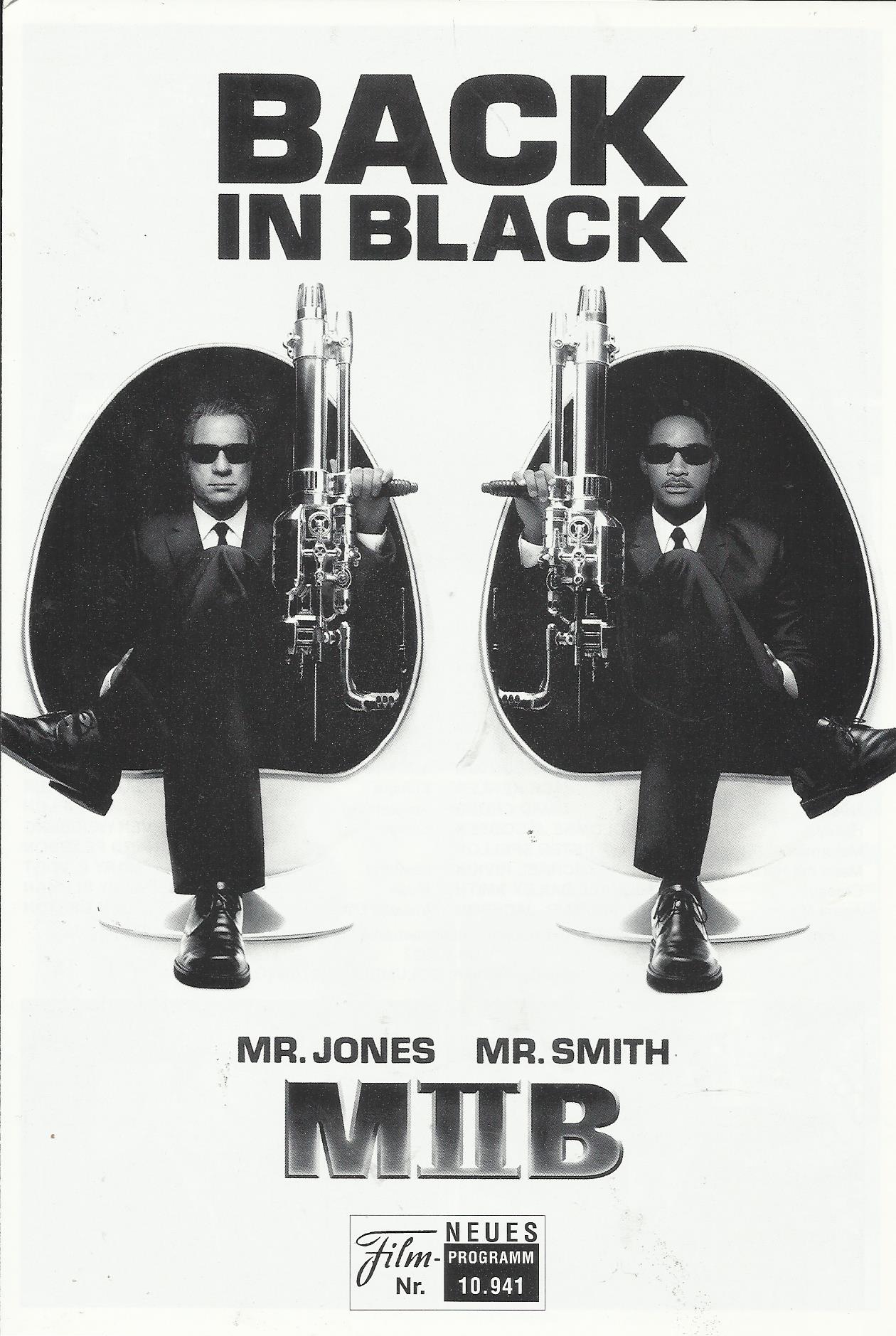 10941: MIIB - Men in Black II ( Barry Sonnenfeld ) Will Smith, Tommy Lee Jones, Rip Torn, Lara Flyyn Boyle, Johnny Knoxville, Rosario Dawson, Tony Shalhoub, Patrick Warburton, Jack Kehler, David Cross, Colombe Jacobsen, Peter Spellos, Michael Rivkin, Mich