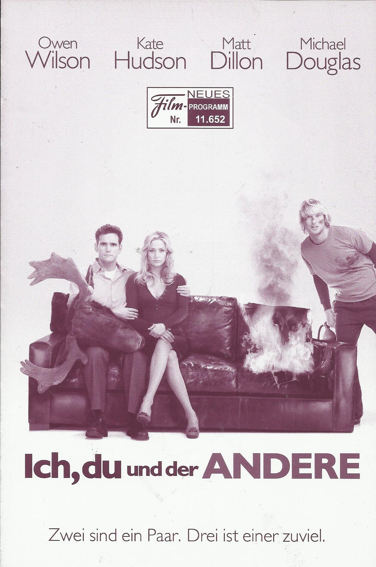 11652: Ich, du und der ANDERE ( Anthony Russo, Joe Russo, Owen Wilson, Kate Hudson, Matt Dillon, Seth Rogen, Michael Douglas, Sidney S. Liufau, Amanda Delmer )