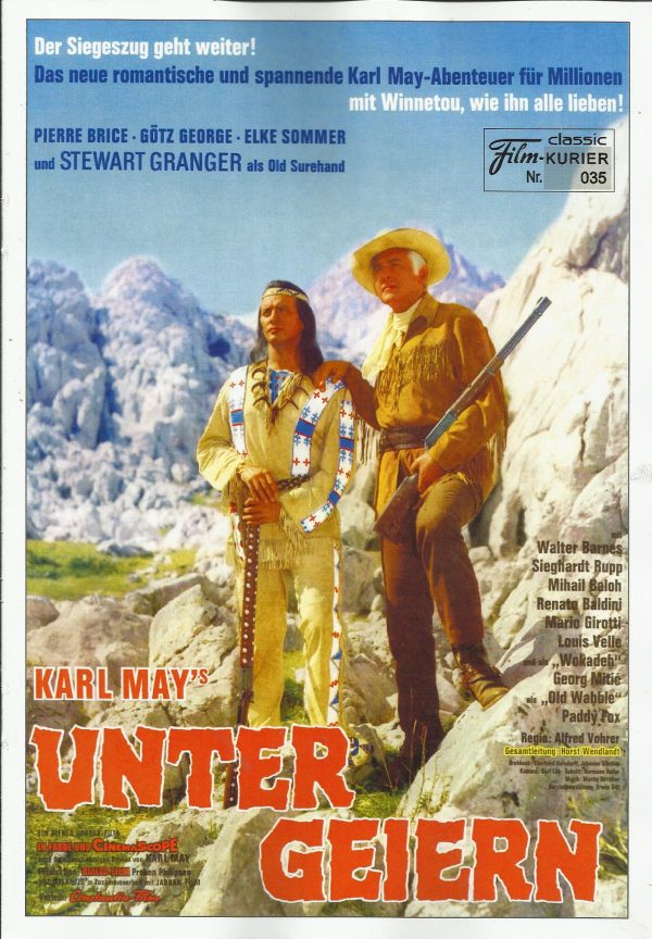 035: Unter Geiern ( Karl May ) Stewart Granger, Pierre Brice, Götz George, Elke Sommer, Sieghardt Rupp, Miha Baloh, Milan Srdoc, Walter Barnes, Renato Baldini, Mario Girotti, Gojko Mitic, Louis Velle, Stole Arandelovic, Ilija Ivezic, Mirko Boman, Dav
