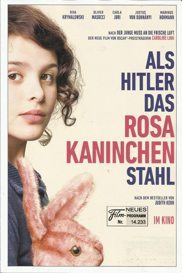 14233: Als Hitler das Rosa Kaninchen stahl ( Carline Link ) Riva Krymalowski,Oliver Masucci, Carla Juri, Marinus Hohmann, Justus von Dohnanyi, Ursula Werner, Andre Szymanski, Anne Schäfer, Anne Bennent, Luisa-Celine Gaffron, Benjamin Sadler, Rahel Hubache