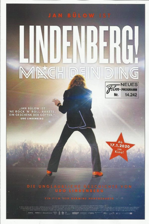 14242: Lindenberg ! Mach dein Ding ( Hermine Huntgeburth ) Jan Bülow, Detlev Buck, Max von der Groeben, Charly Hübner, Julia Jentsch, Martin Brambach, Ella Rumpf, Ruby O. Fee, Christoph Letkowski, Jeanette Hain, Saskia Rosendahl, Johanna Polley, Gabriela