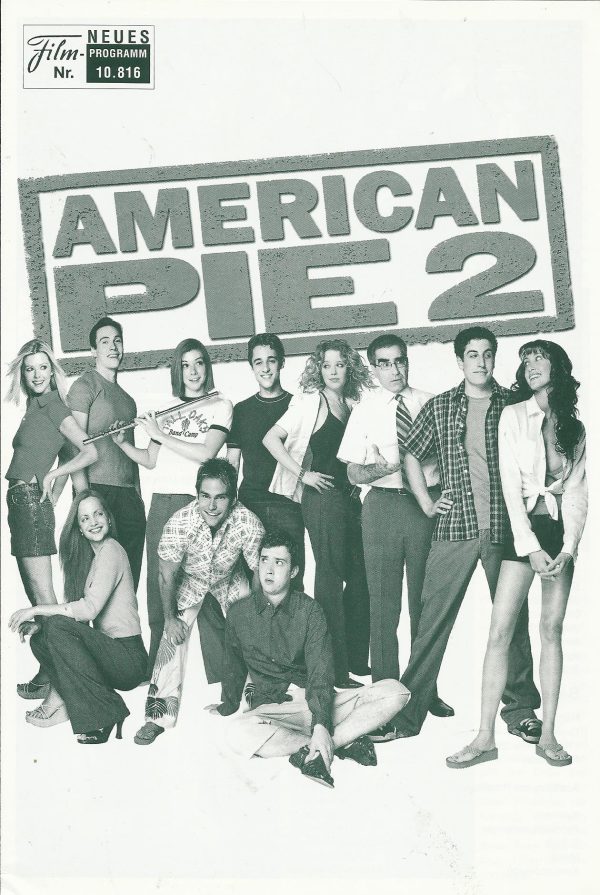 10816: American Pie 2 ( James B. Rogers ) Jason Biggs, Shannon Elizabeth, Alyson Hannigan, Chris Klein, Natasha Lyonne, Thomas Ian Nicholas, Tara Reid, Seann William Scott, Mena Suvari, Eddie Kaye Thomas, Eugene Levy, Chris Owen, Molly Cheek, Denise Faye,