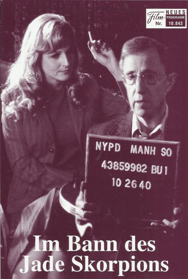 10843: Im Bann des Jade Skorpions ( Woody Allen ) Dan Aykroyd, Helen Hunt, Brian Markinson, Wallace Shawn, David Ogden Stiers, Charlize Theron, Elizabeth Berkley, Peter Linari, John Tormey, John Schuck, Kaili Vernoff