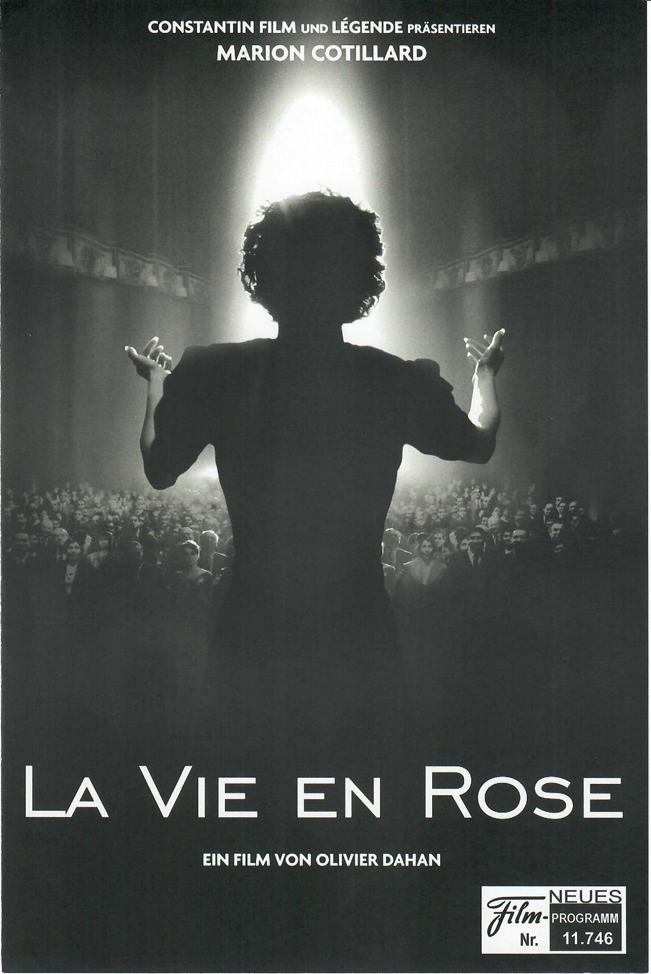 11746: La Vie En Rose ( Edith Piaf ) Marion Cotillard, Syvlie Testud, Clotilde Courau, Jean Paul Rouve, Pascal Greggory, Marc Barbe, Caroline Sihol. Emmanuelle Seigner, Catherine Allegret, Gerard Depardieu, Manon Chevallier,