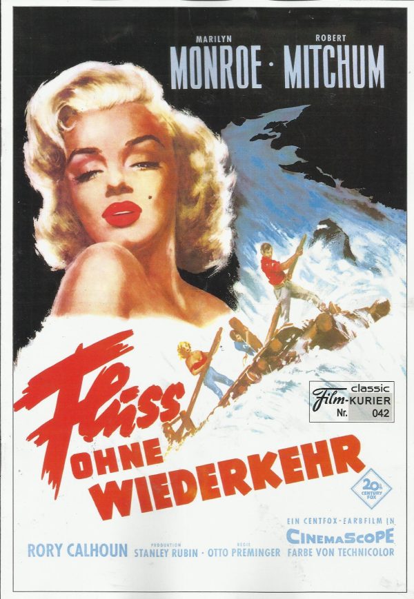 042: Fluss ohne Wiederkehr ( Otto Preminger ) Robert Mitchum, Marilyn Monroe, Rory Calhoun, Tommy Rettig, Murvyn Vye, Douglas Spencer, Don Beddoe, Harry Seymour, Arthur Shields, Fred Aldrich, Edmund Cobb, Cecil Combs, John Doucette, Richard LaMarr, Hank M