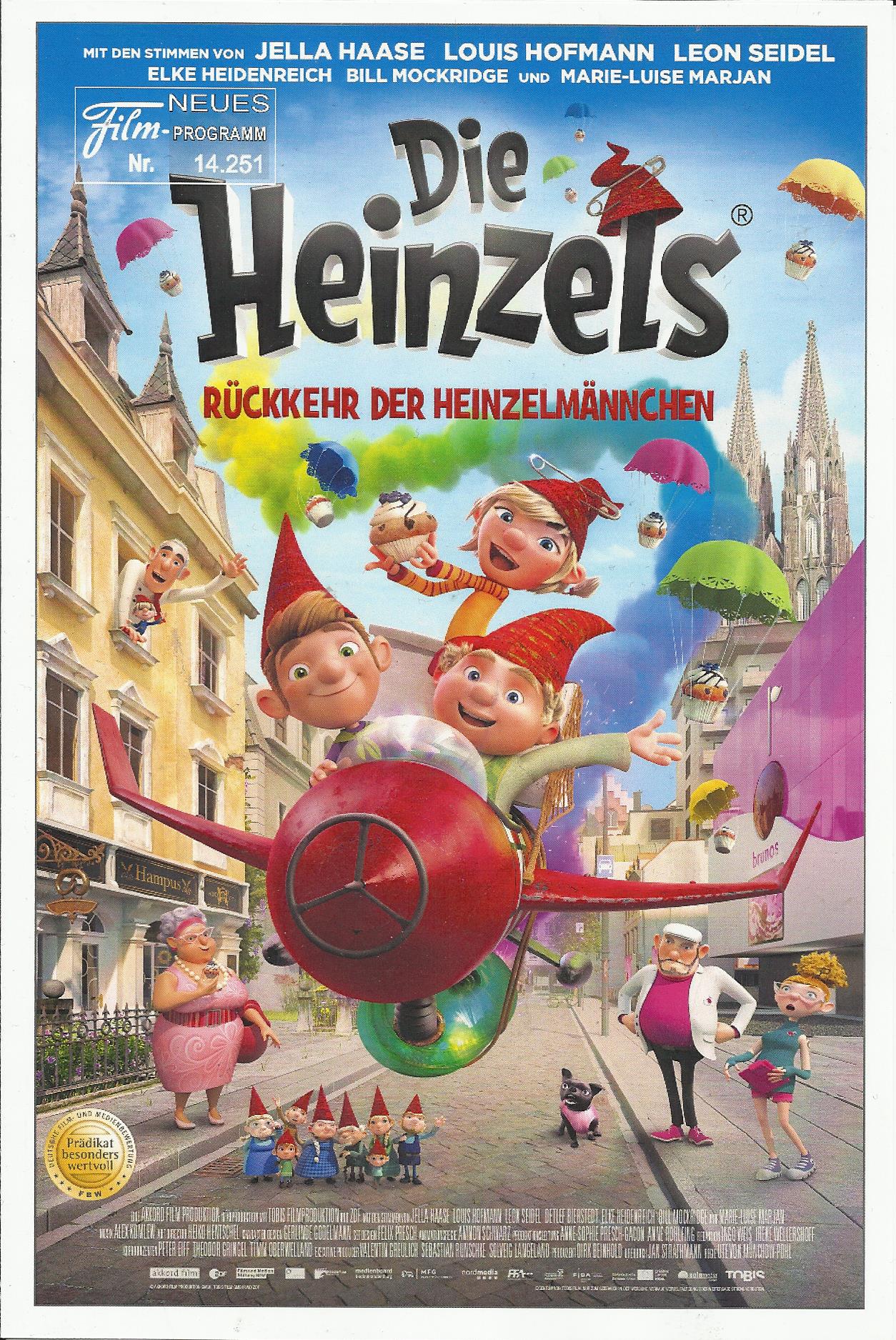 14251: Die Heinzels - Rückkehr der Heinzelmännchen ( Ute von Münchow-Pohl ) Jella Haase, Louis Hofmann, Leon Seidel, Detlef Bierstedt, Elke Heidenreich, Bill Mockridge, Marie-Luise Marjan, Rolf Berg, Ranja Bonalana