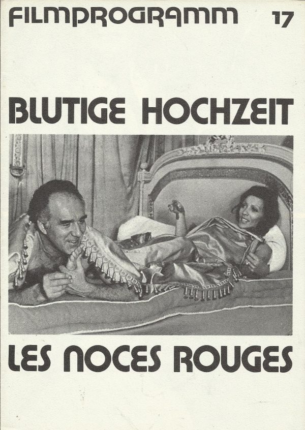 17: Blutige Hochzeit ( Claude Chabrol ) Stephane Audran, Michel Piccoli, Claude Pieplu, Clotilde Joano, Eliana De Santis, Francois Robert, Daniel Lecourtois, Pipo Merisi, Ermano Casanova, Maurice Fourre, Philippe Fourre, Mme. Pelle, Henri Berger, M. Torot
