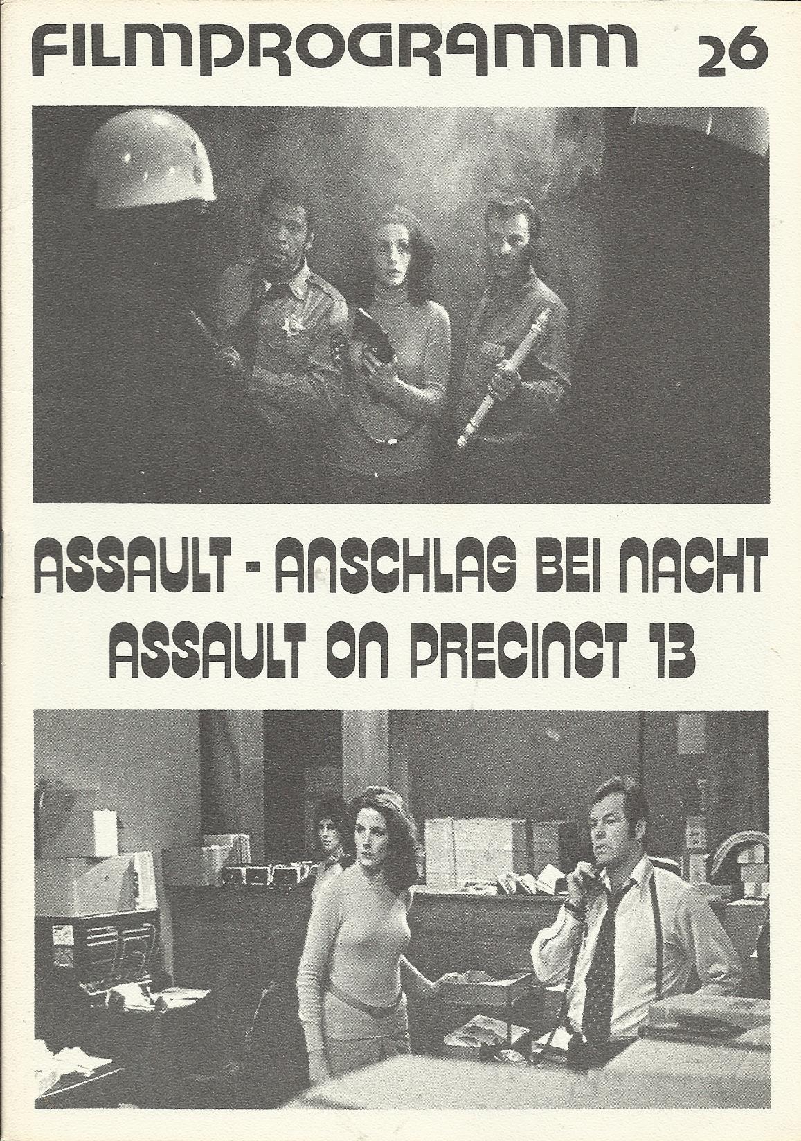 26: Assault - Anschlag bei Nacht ( John Carpenter ) Austin Stoker, Darwin Joston, Laurie Zimmer, Martin West, Tony Burton, Charles Cyphers, Nancy Loomis, Peter Brunt, John J. Fox, Kim Richards, Marc Ross, Alan Koss, Henry Brandon, Frank Doubleday, Gilbert