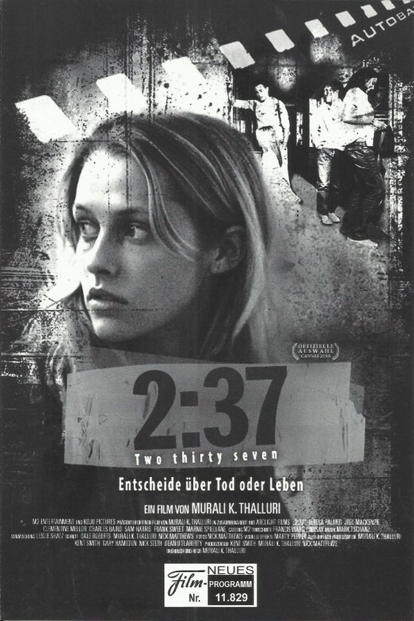 11829: 2:37 Entscheide über Leben oder Tod ( Murali K. Thalluri ) Teresa Palmer, Frank Sweet, Sam Harris, Charles Baird, Joel Mackenzie, Marni Spillane, Clementine Mellor, Sarah Hudson, Gary Sweet, Xavier Samuel, Chris Olver, Dominic Pedlar, Michael Griff