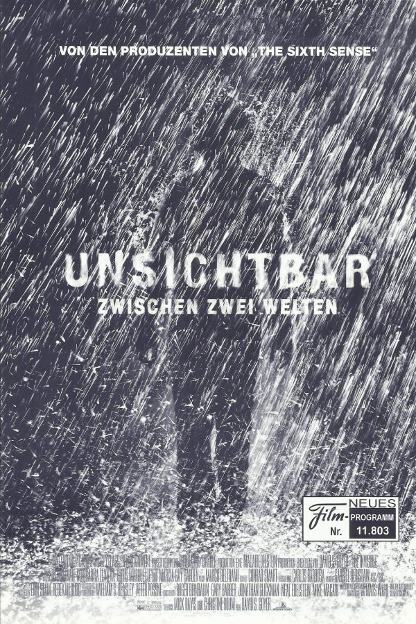 11803: Unsichtbar zwischen zwei Welten ( David S. Goyer ) Justin Chatwin, Maggie Ma, Michelle Harrison, Andrew Francis, Benita Ha, Marcia Gay Harden, Serge Houde, Mark Houghton, Ryan Kennedy, Barbara Kottmeier, Margarita Kevieva, Christopher Marquette, Co