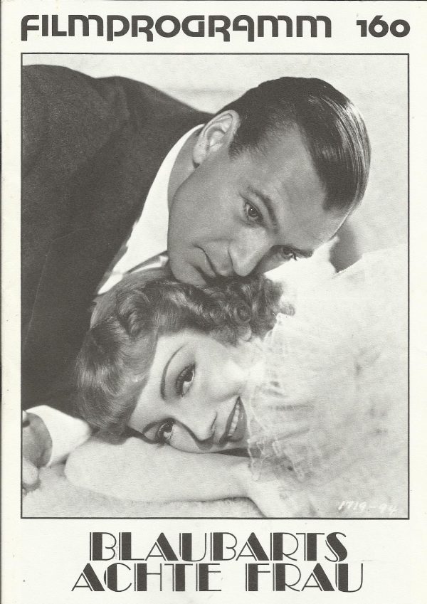 160: Blaubarts achte Frau ( Ernst Lubitsch ) Claudette Colbert, Gary Cooper, Edward Everett Horton, David niven, Elizabeth Patterson, Herman Bing, Warren Hymer, Armand Cortes, Franklin Pangborn, Rolfe Sedan, Lawrence Grant, Lionel Pape, Tyler Brooke, Tom