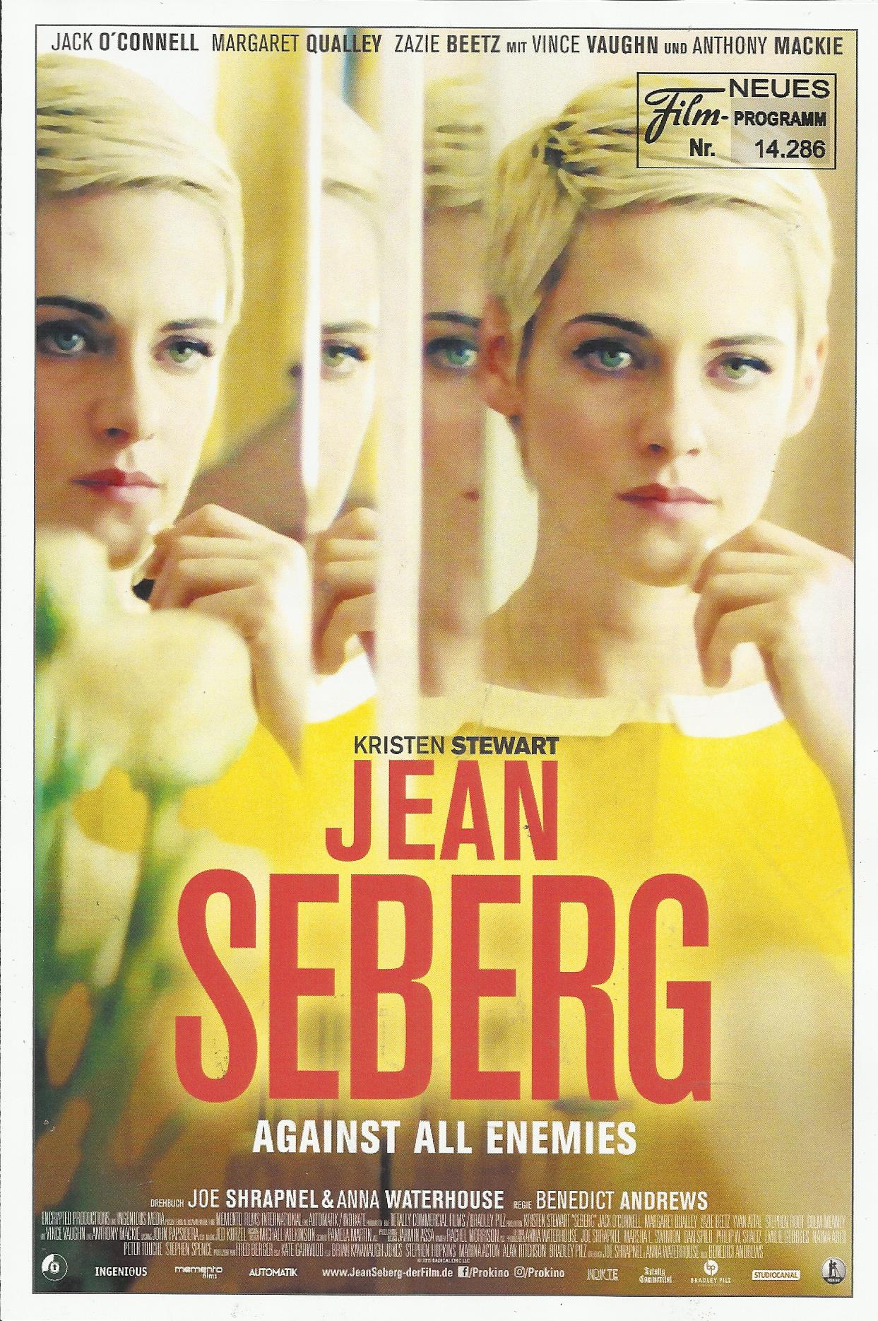 14286: Jean Seberg - against all enemies ( Benedict Andrews ) Kristen Stewart, Jack O´Connell, Margaret Qualley, Zazie Beetz, Yvan Attal, Stephen Root, Colm Meaney, Anthony Mackey, Vince Vaughn, Celeste Pechous, Laura Campbell, Jade Pettyjohn, Misha Gonz-
