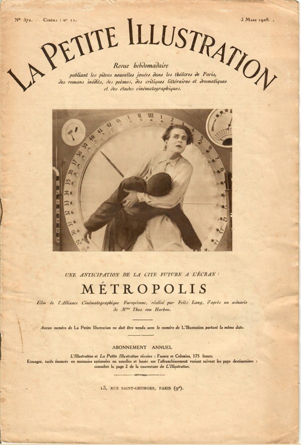 Metropolis ( Fritz Lang ) ( Original 1928 ) Thea von Harbou, Brigitte Helm, Gustav Fröhlich, Rudolf Klein Rogge, Fritz Rasp, Theodor Loos, Alfred Abel,