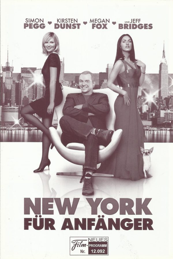 12092: New York für Anfänger ( Robert Weide ) Simon Pegg, Kirsten Dunst, Danny Huston, Gillian Anderson, Megan Fox, Jeff Bridges, Janette Scott, Miriam Maorgolyes, Charlotte Devaney, Margo Stilley, Jane Perry, Kelan Pannell, Daniel Craig, Kate Winsley