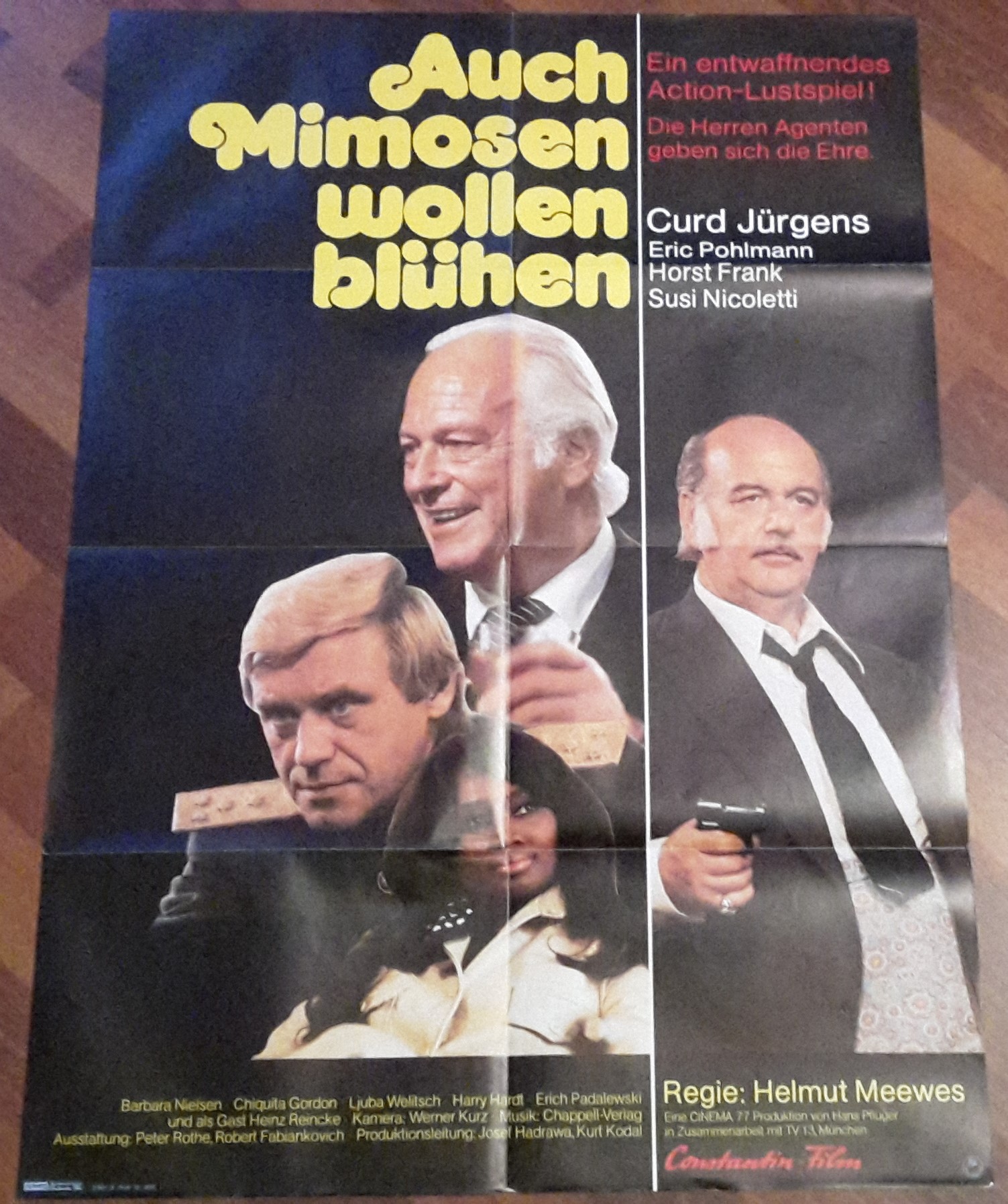 Auch Mimosen wollen blühen ( Helmut Meewes ) Curd Jürgens, Eric Pohlmann, Horst Frank, Susi Nicoletti, Barbara Nielsen, Chiquita Gordon, Heinz Reincke ( A 1 )