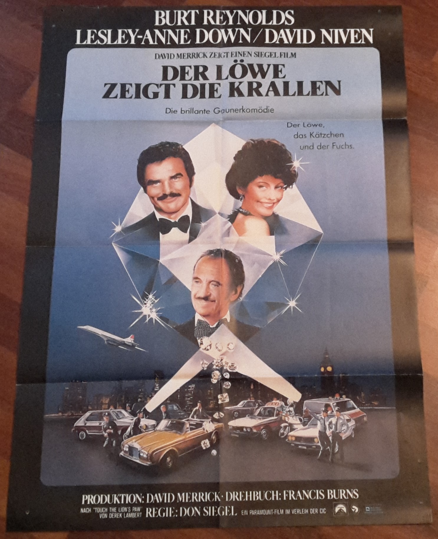 Der Löwe zeigt die Krallen ( Francis Burns ) Burt Reynolds, Lesley Anne Down, David Niven ( A 1 )