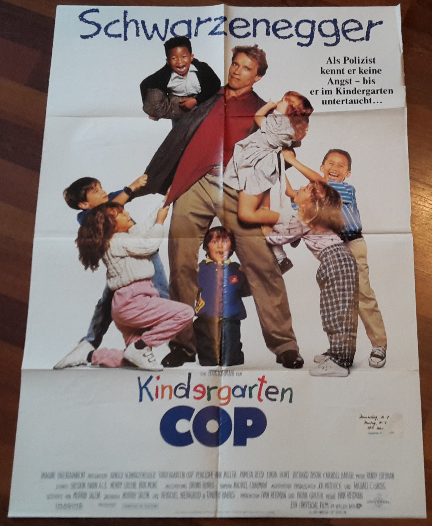 Kindergarten Cop ( Ivan Reitman ) Arnold Schwarzenegger, Penelope Ann Miller, Pamela Reed, Linda Hunt, Carroll Baker ( A 1 )
