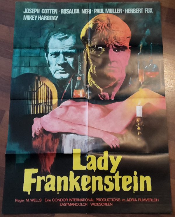 Lady Frankenstein ( M. Wells ) Joseph Cotten, Rosalba Neri, Paul Muller, Herbert Fux, Mikey Hargitay ( A 1 )