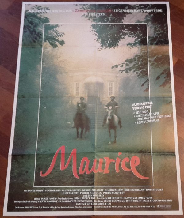 Maurice ( James Ivory ) James Wilby, Hugh Grant, Rupert Graves, Denholm Melliott, Ben Kingsley ( A 1 )