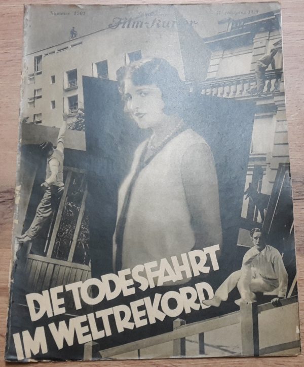 1201: Die Todesfahrt im Weltrekord ( Kurt Blachnitzky ) Claire Rommer, Carl Auen, Valery Boothby, Bernhard Goetzke, Gerhard Dammann, Lewis Brody, Greif, Salto King,
