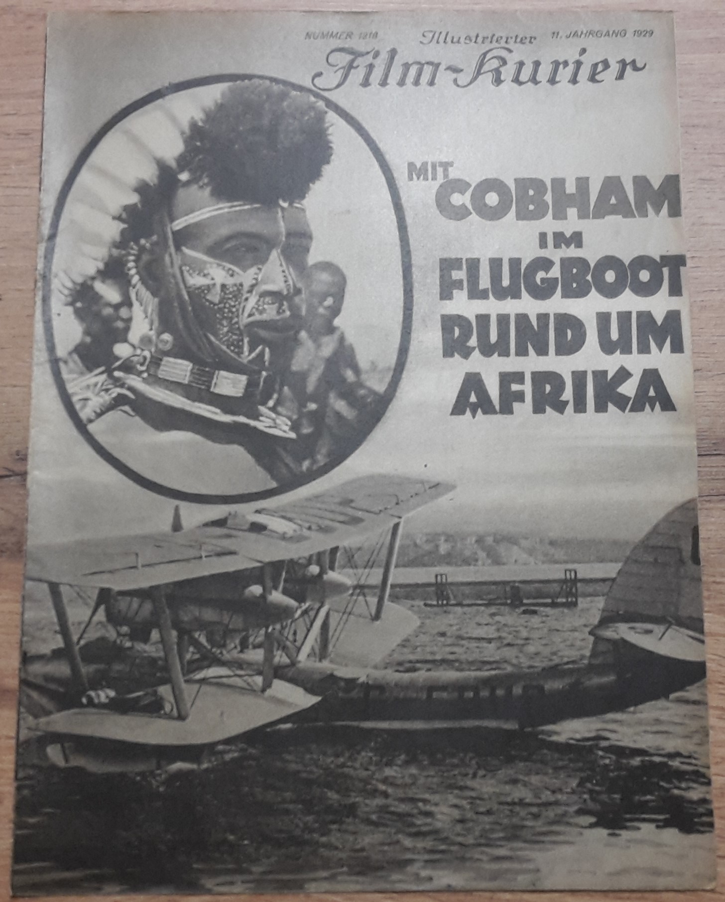 1218: Im Flugboot Rund um Afrika ( Sir Alan Cobham ) Lady Cobham, Kapitän Worrall II. Flugzeugführer, Conway, S. R. Bonnett,