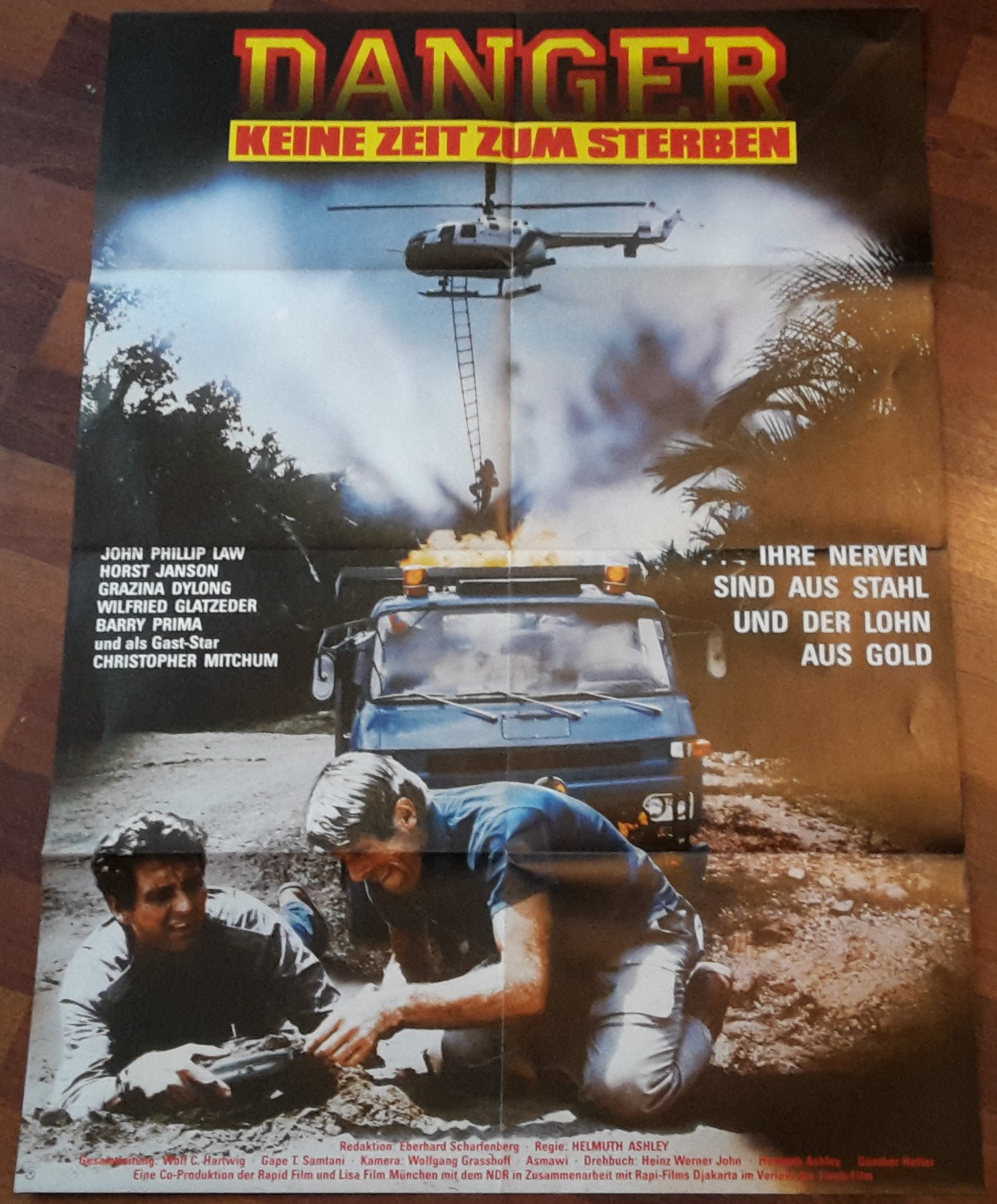 Danger - Keine Zeit zum Sterben ( Helmuth Ashley ) John Phillip Law, Horst Janson, Wilfried Glatzeder, Christopher Mitchum ( A 1 )